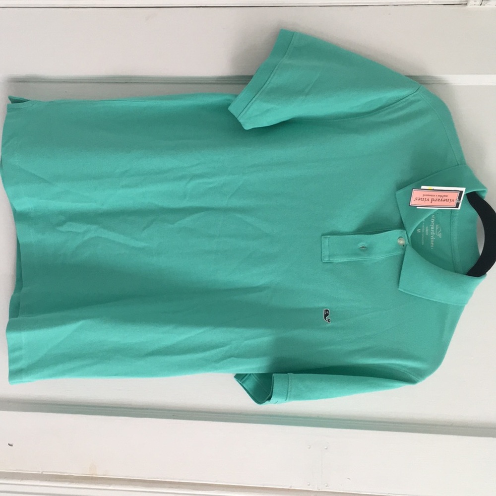 Vineyard Vines Slim Fit Pique Polo - Capri Blue